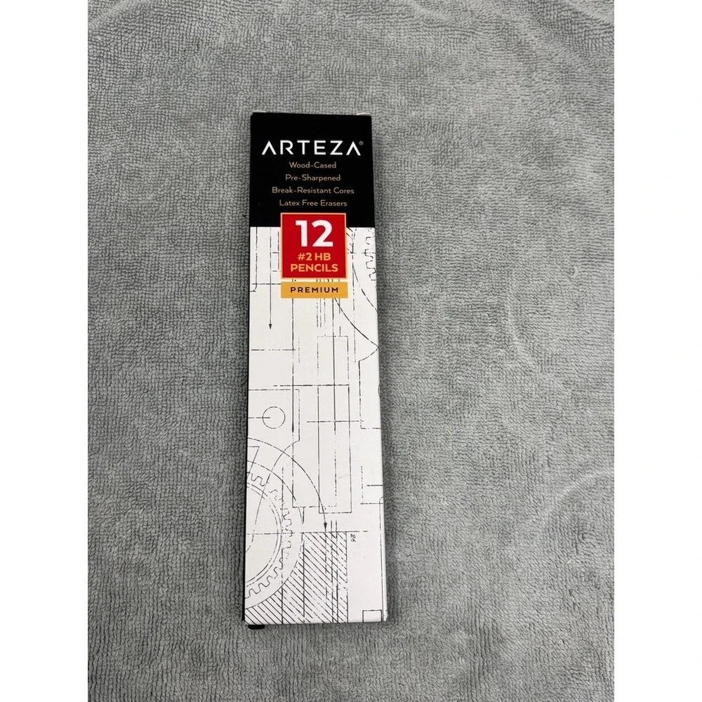 Arteza 12 Pack #2 HB Wood-Cased Pencils Pre-Sharpened‎ Break-Resistant ARTZ-8117